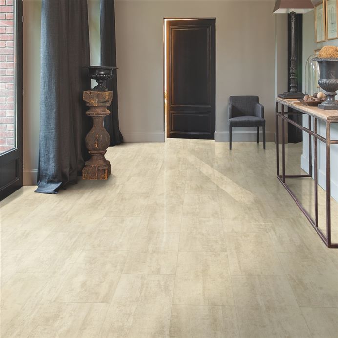 Amcl40046 Cream Travertin, Travertine Effect Laminate Flooring